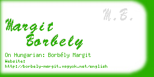 margit borbely business card