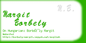 margit borbely business card